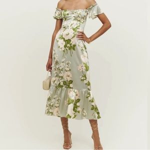 REFORMATION Sianna Silk Midi Dress